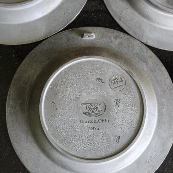 Set of 6 Vintage American Revolution Pewter Bicentennial Plates 1776-1976 - Picture 13 of 16